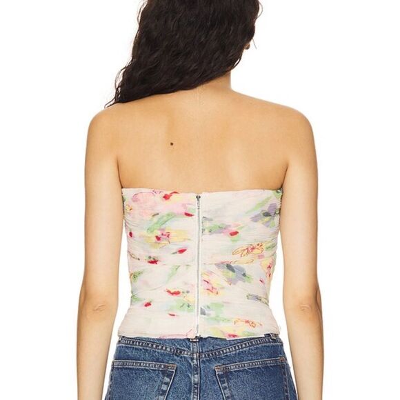 NWT For Love & Lemons Abby Strapless Top Size MM / Multi convertible revolve - Picture 4 of 13